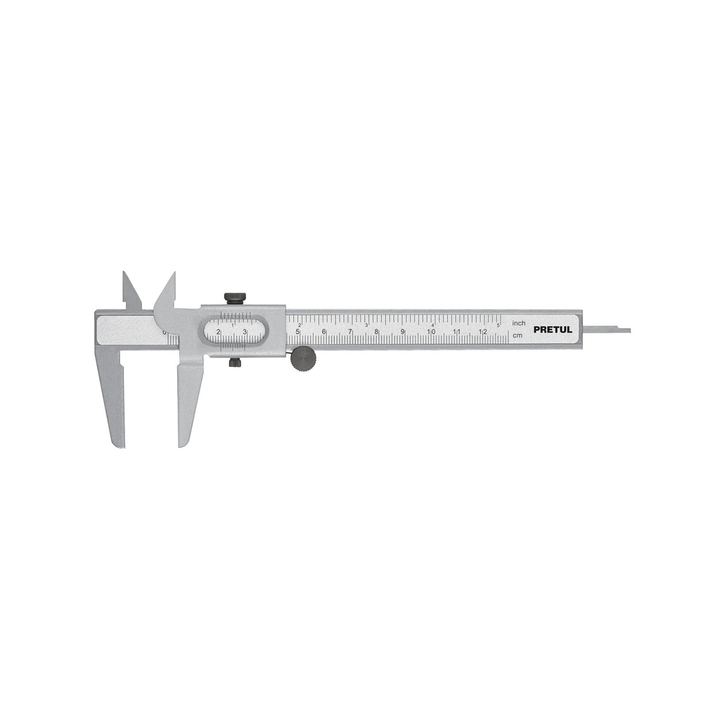 Calibrador vernier escolar 5', acero, std y mm, PRETUL