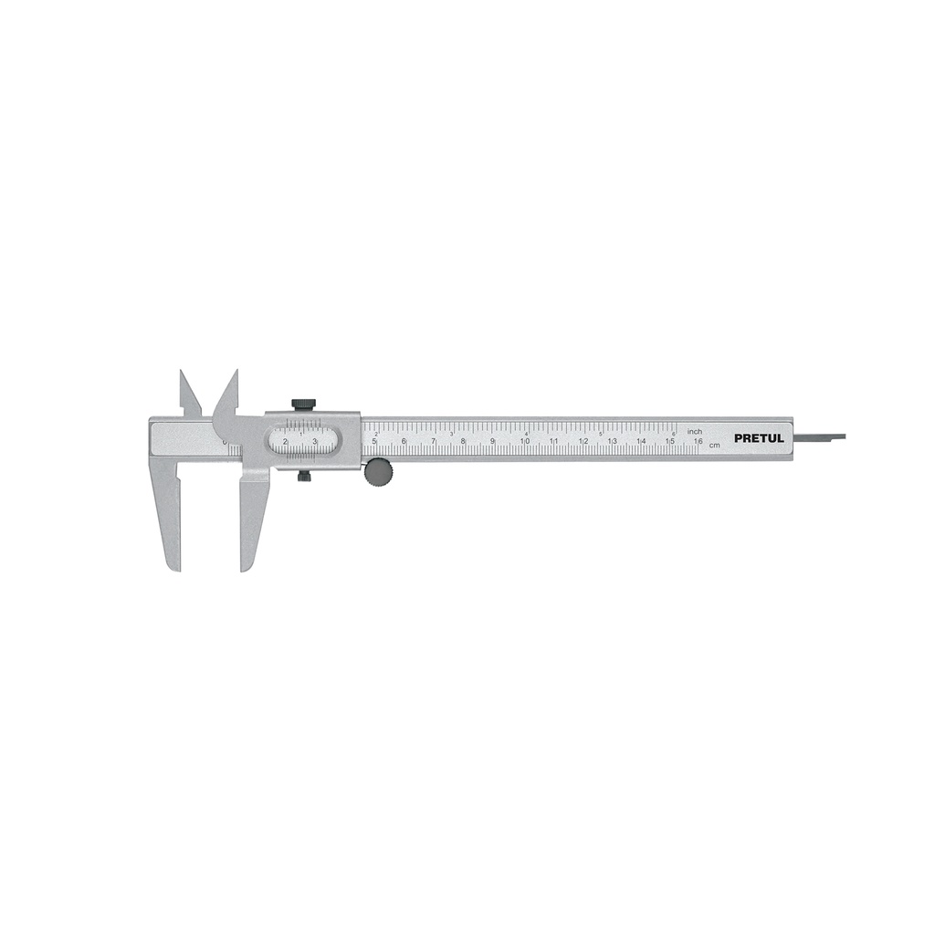 Calibrador vernier escolar 6', acero, std y mm, PRETUL