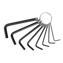 Juego de 8 llaves hexagonales mm, tipo llavero, PRETUL