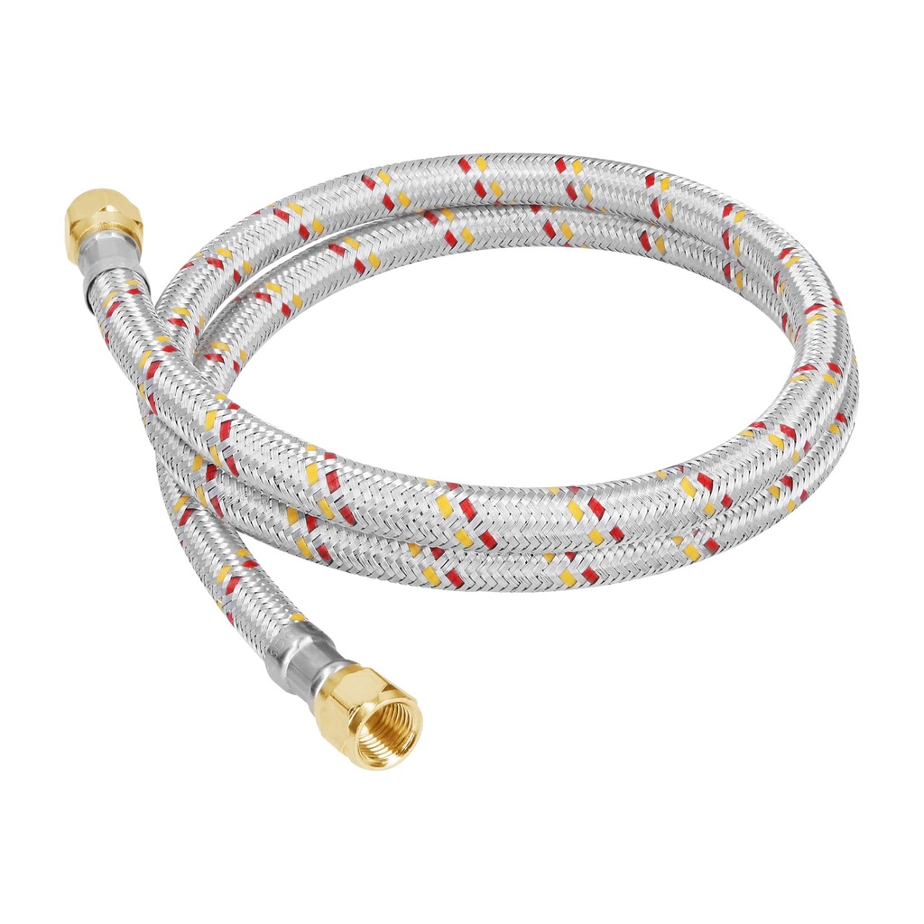 Manguera para gas, aluminio, 5/16' flare, 100cm, FOSET BASIC