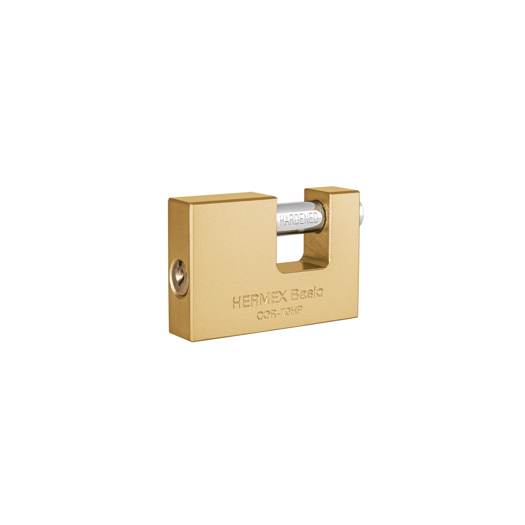 Candado antipalanca 70 mm cuerpo de hierro, HERMEX BASIC