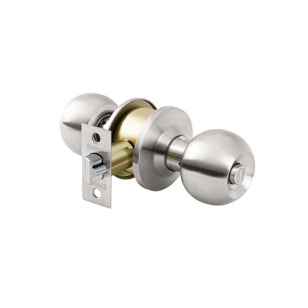 Cerradura tipo esfera, cilíndrico, recámara, cromo, BASIC