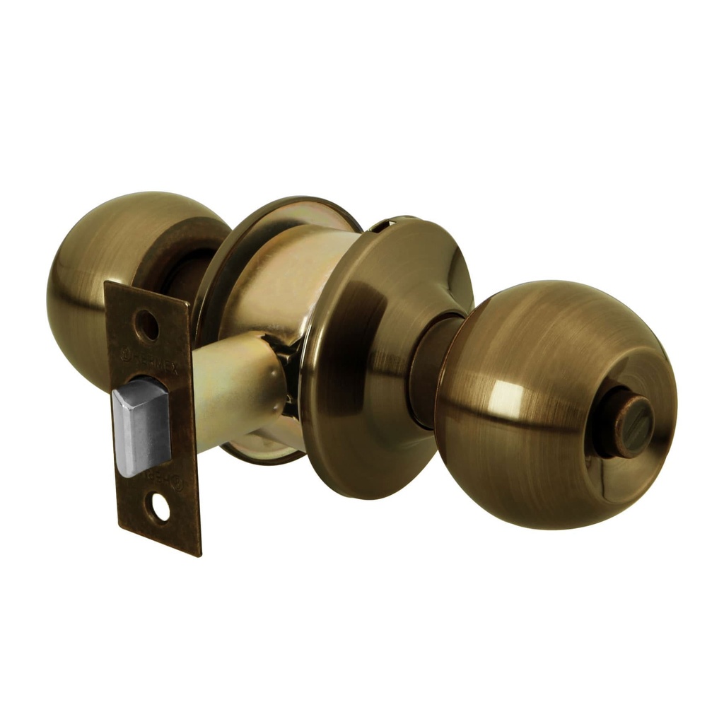 Cerradura tipo esfera, cilíndrico, baño, antiguo, BASIC
