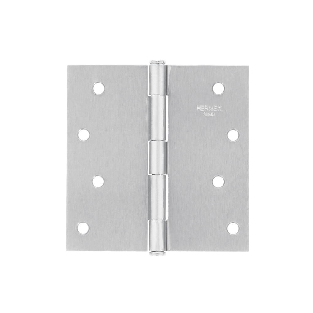 Bisagra cuadrada 4', satinado, cabeza plana, BASIC
