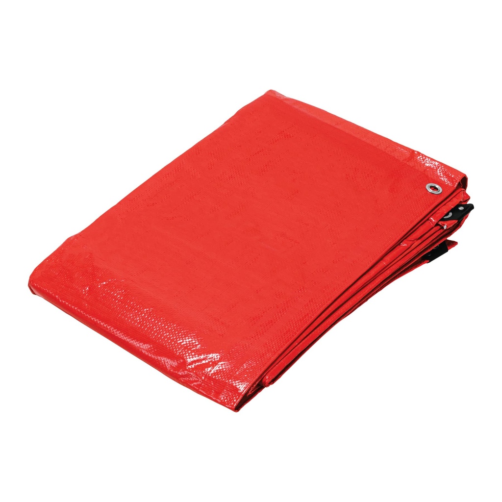 Lona de polietileno 5 x 6 m, roja, 110 g/m2, PRETUL