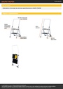 Escalera tubular, plegable, 2 peldaños con barandal, PRETUL