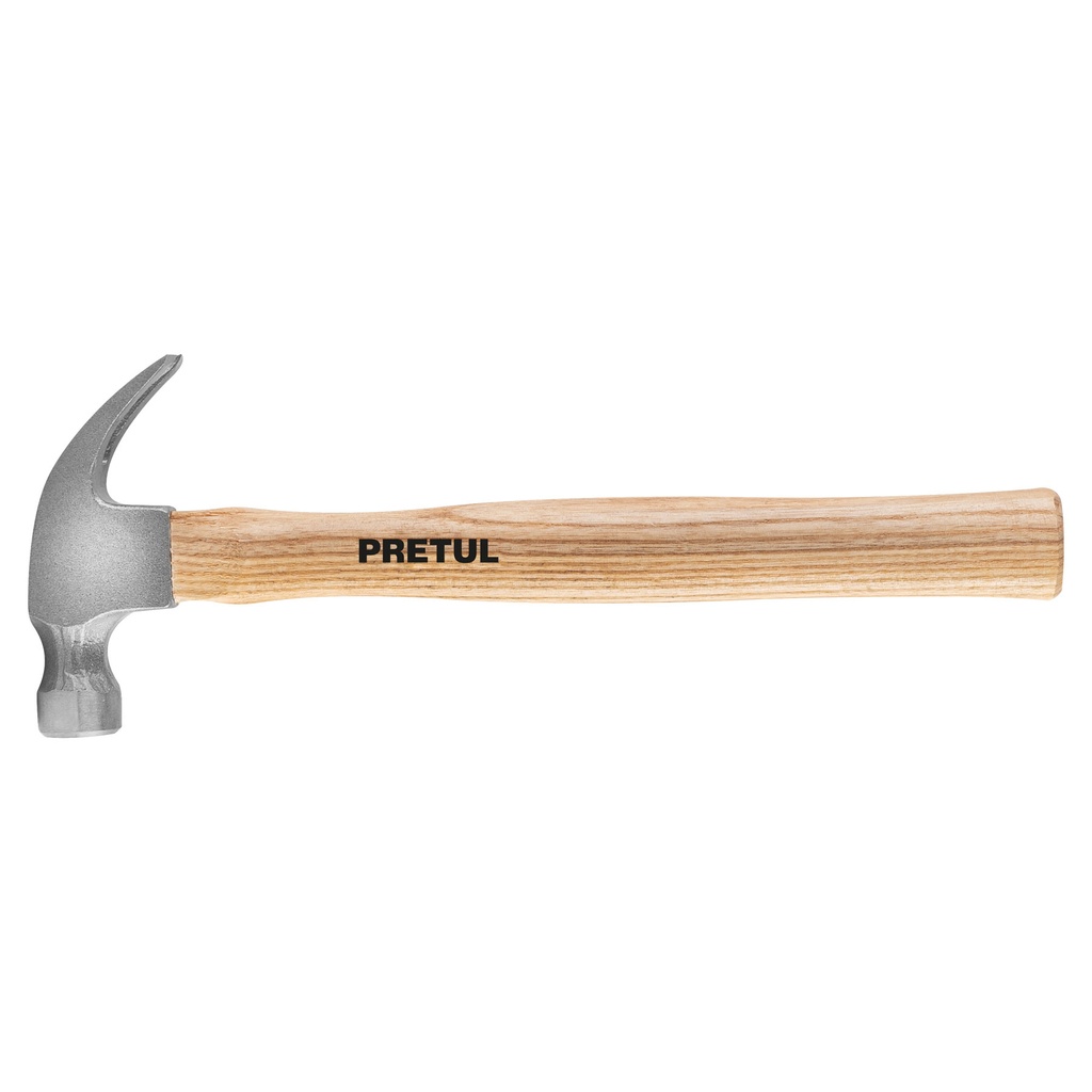 Martillo semipulido, 7 oz, uña curva, PRETUL