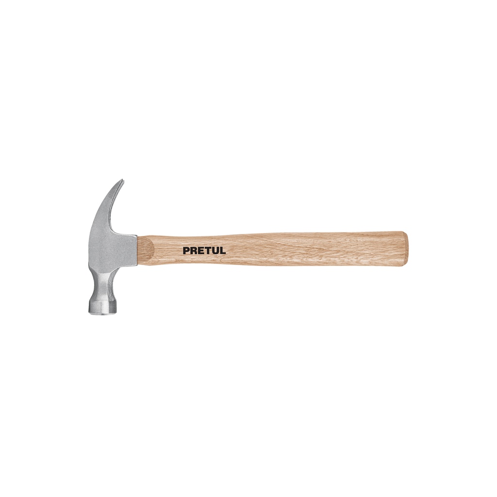 Martillo semipulido, 16 oz, uña recta, PRETUL