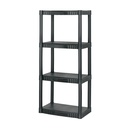Estante plástico 4 repisas cap. 27 Kg, 123x36x56, PRETUL