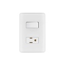 Placa armada contacto e interruptor sencillo, VOLTECK BASIC