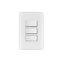 Placa armada con 3 interruptores sencillos, VOLTECK BASIC