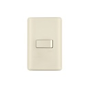 Placa armada 1 interruptor de escalera, marfil, BASIC