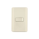 Placa armada 1 interruptor sencillo, marfil, VOLTECK