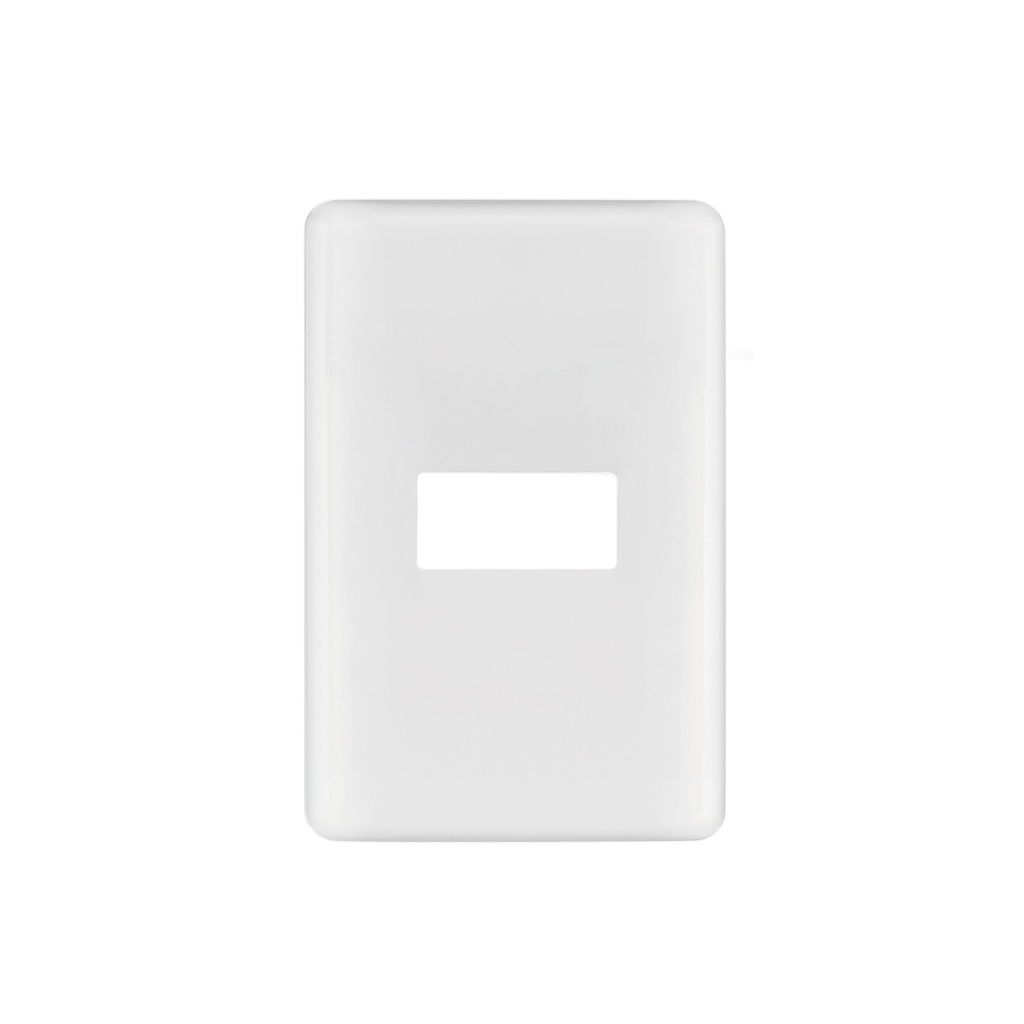 Placa 1 módulo de ABS, blanca, VOLTECK BASIC