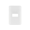 Placa 1 módulo de ABS, blanca, VOLTECK BASIC