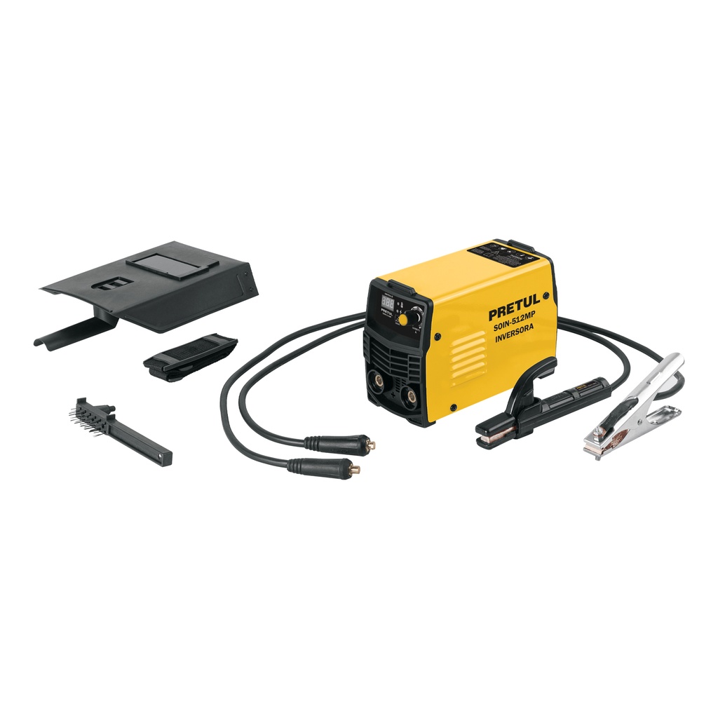 Mini soldadora inversora 120A, 127V, Serie 500, PRETUL