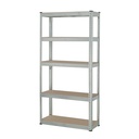 Estante metálico 5 repisas MDF cap. 35 Kg,150x30x75, PRETUL