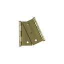 Bolsa c/2 bisagras cuadradas 3', plana, latón ant, BASIC