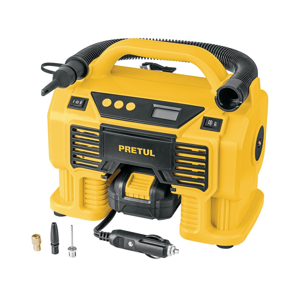 Inflador/soplador para auto, 20V, 1 batería 2Ah, PRETUL