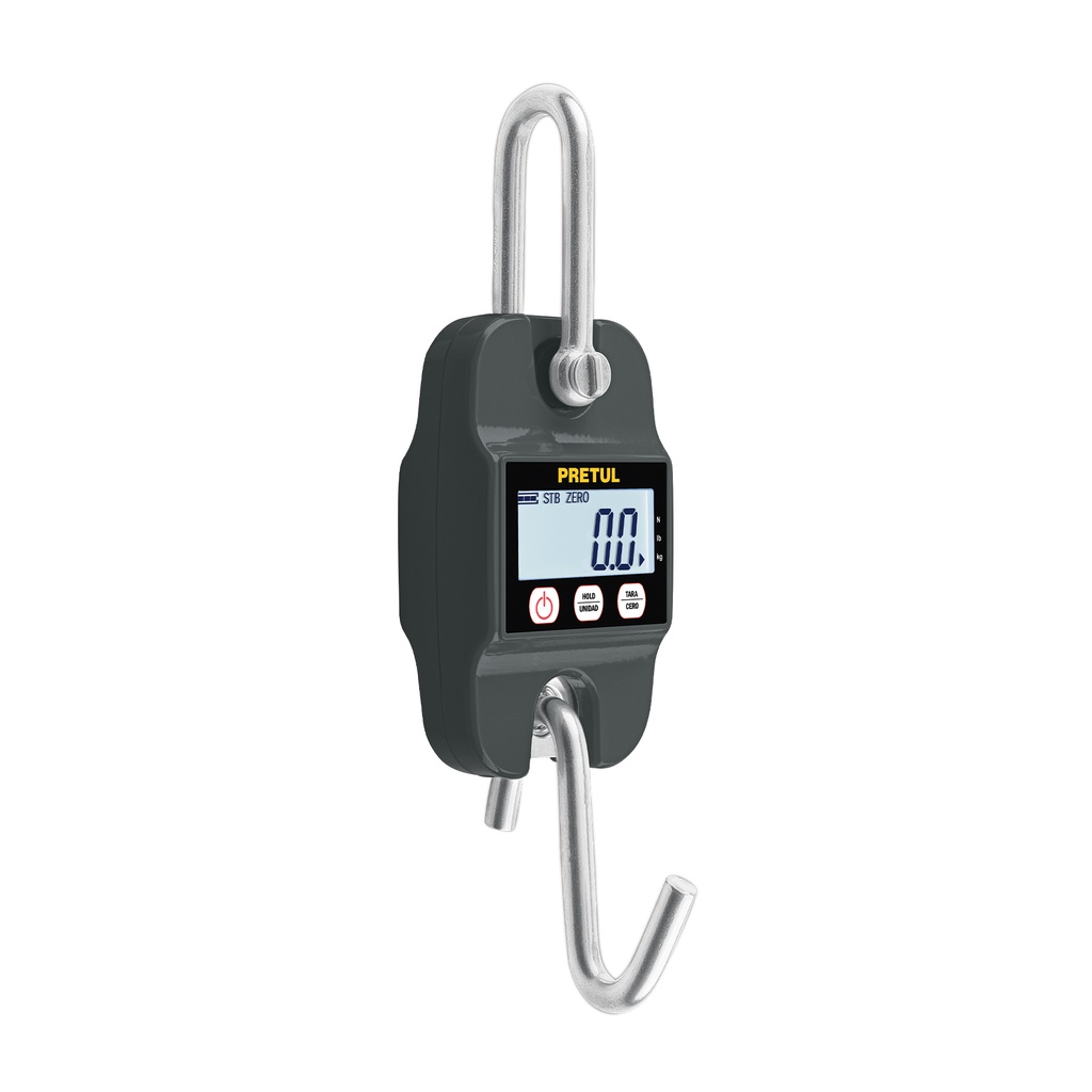 Báscula electrónica colgante, 300 kg, de pilas, PRETUL