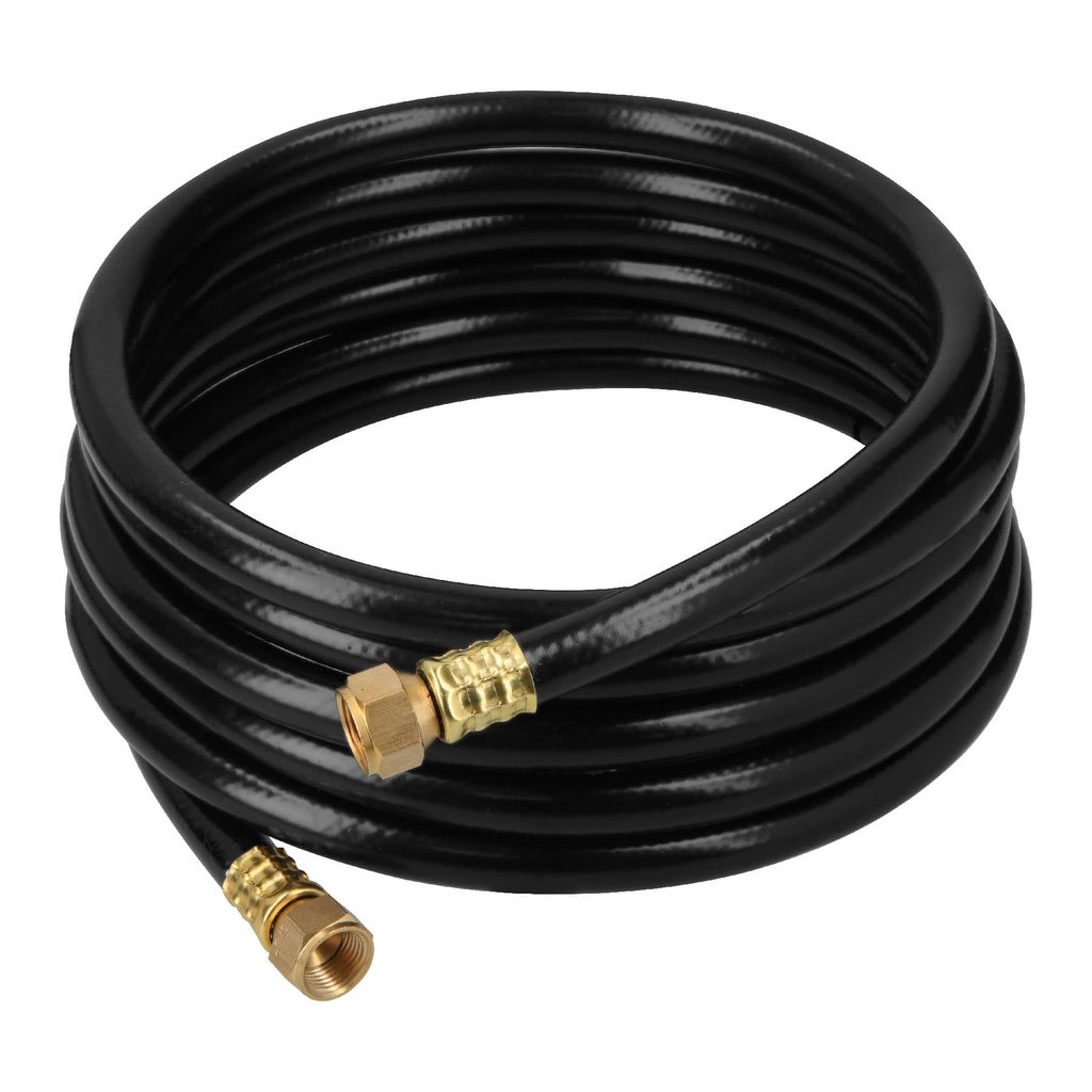 Manguera para gas, PVC negra, 3/8' flare, 4 m, FOSET