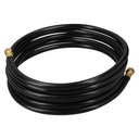 Manguera para gas, PVC negra, 3/8' flare, 5 m, FOSET