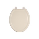 Asiento redondo ligero con tapa para WC, hueso, FOSET BASIC