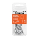 Blíster con 4 armellas cerradas de 21 x 80, FIERO