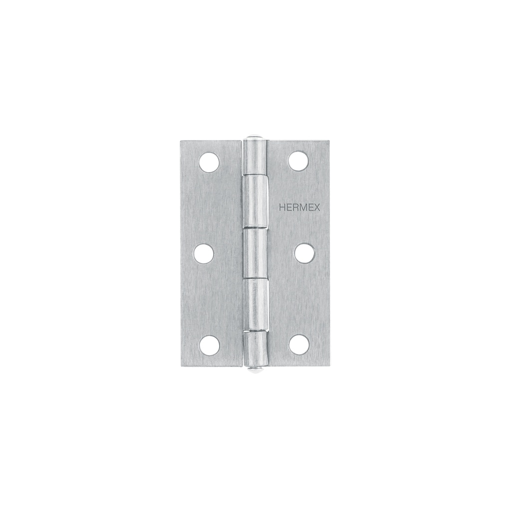 Bisagra rectangular 3' acero pulido, HERMEX