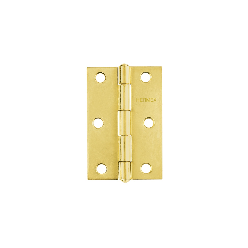 Bisagra rectangular 3' acero latonado, HERMEX