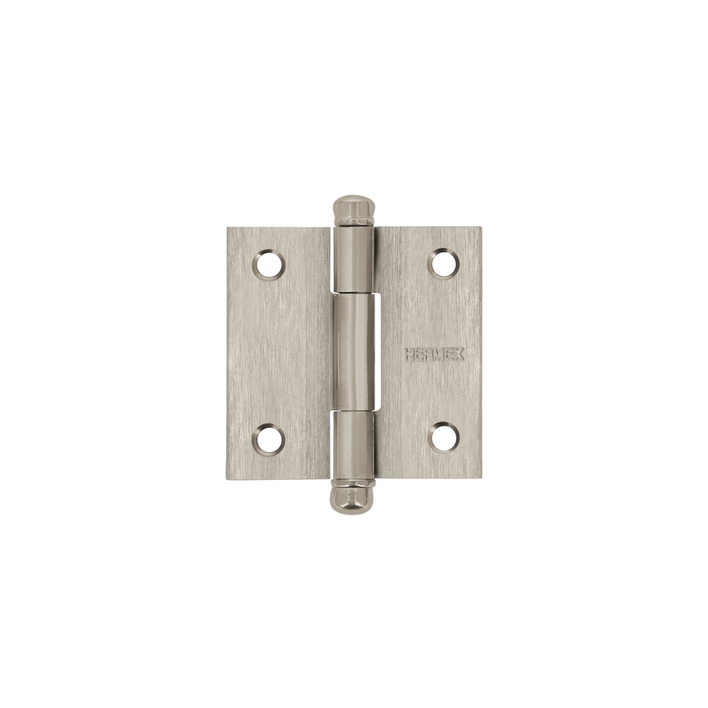 Bisagra cuadrada 2' acero inox, cabeza redonda, HERMEX