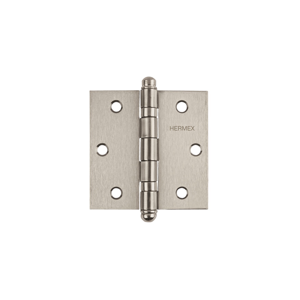 Bisagra cuadrada 3' acero inox, cabeza redonda, HERMEX