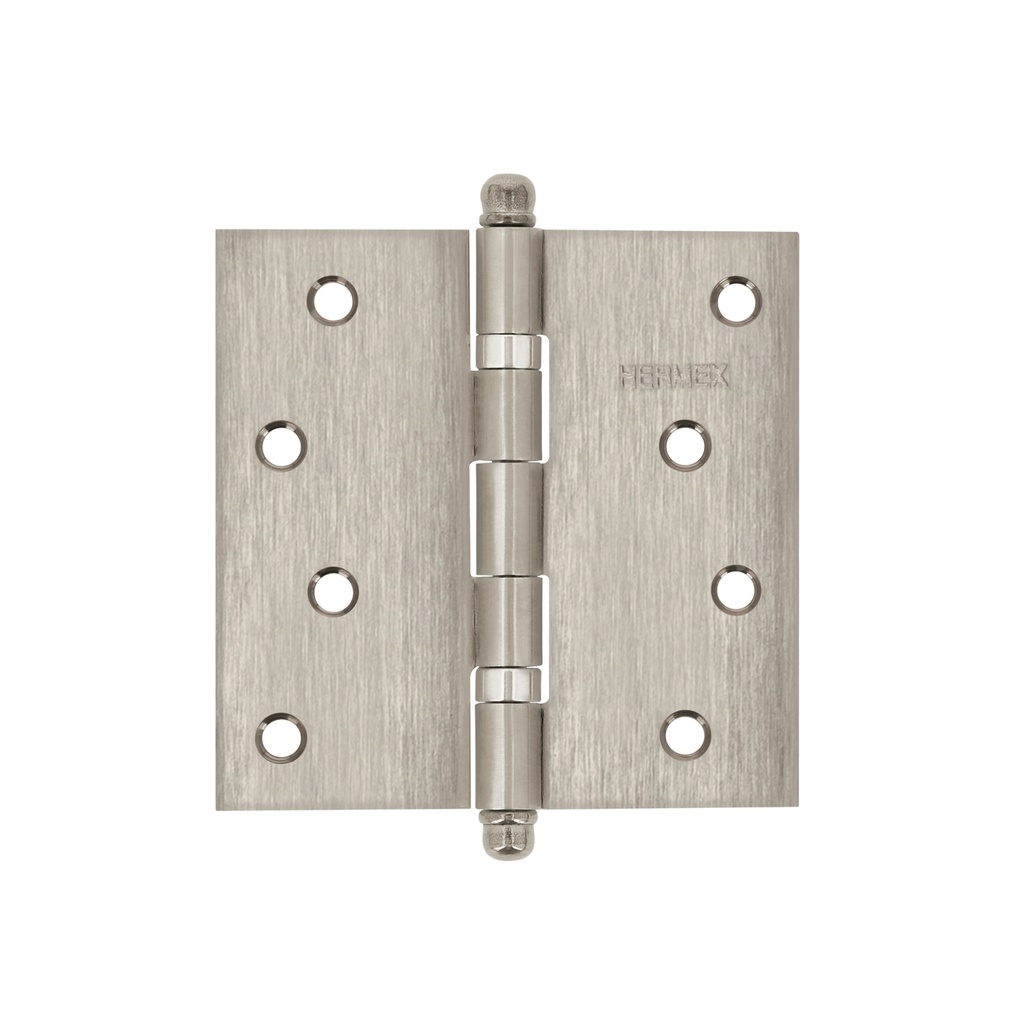 Bisagra cuadrada 4' acero inox, cabeza redonda, HERMEX