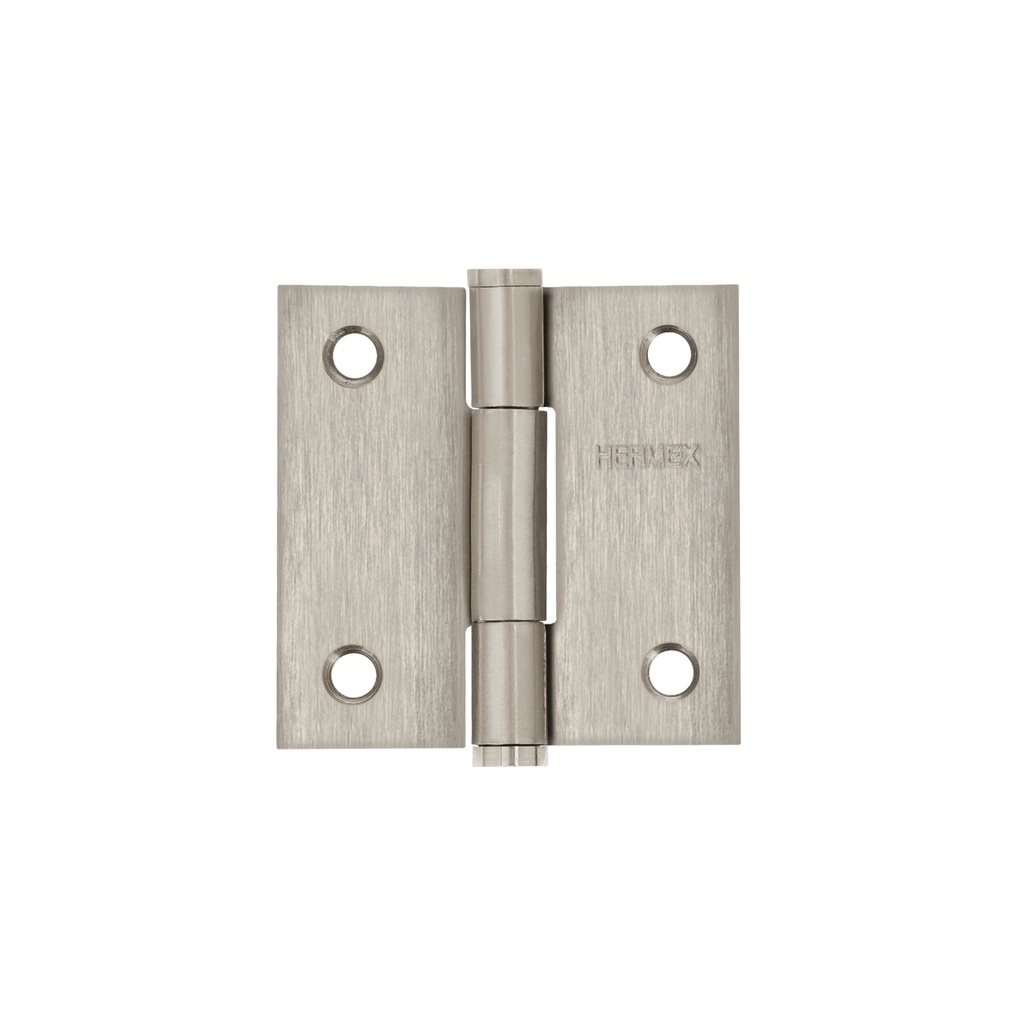 Bisagra cuadrada 2' acero inox, cabeza plana, HERMEX