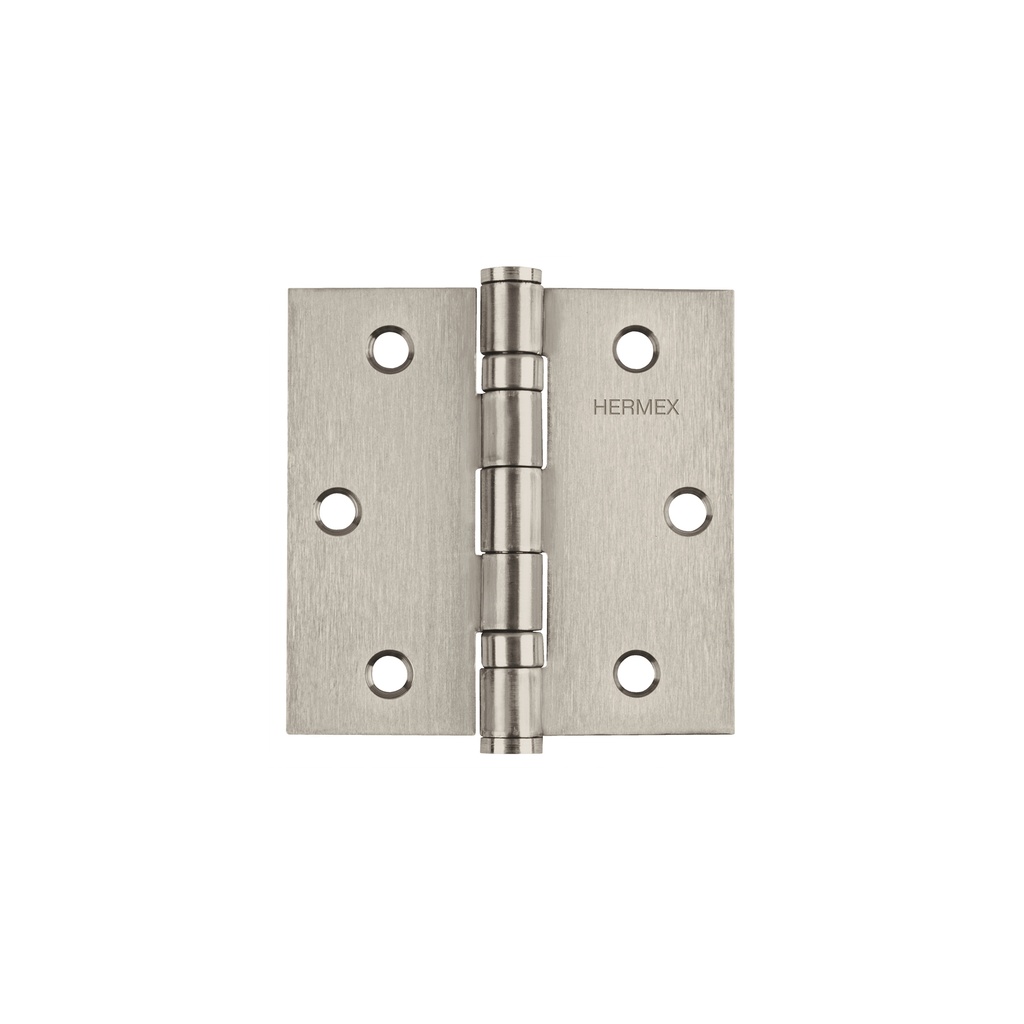Bisagra cuadrada 3' acero inox, cabeza plana, HERMEX