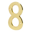 Número 8 de latón sólido 4', latón brillante, HERMEX