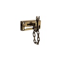 Pasador con cadena para puerta, acabado latón antiguo