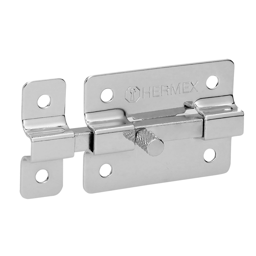 Pasador de barra plana 2' acabado cromo, HERMEX