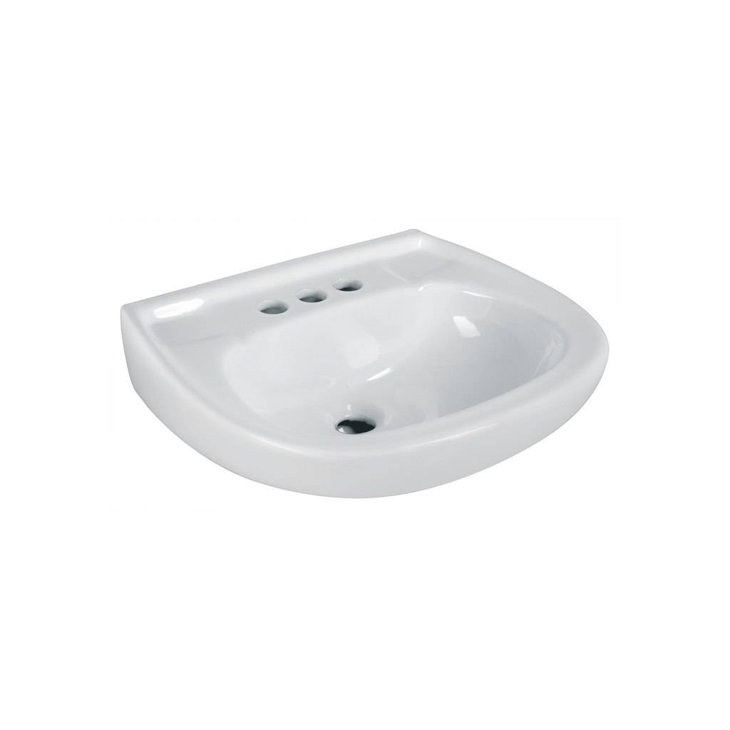 Lavabo de porcelana con rebosadero, blanco, FOSET