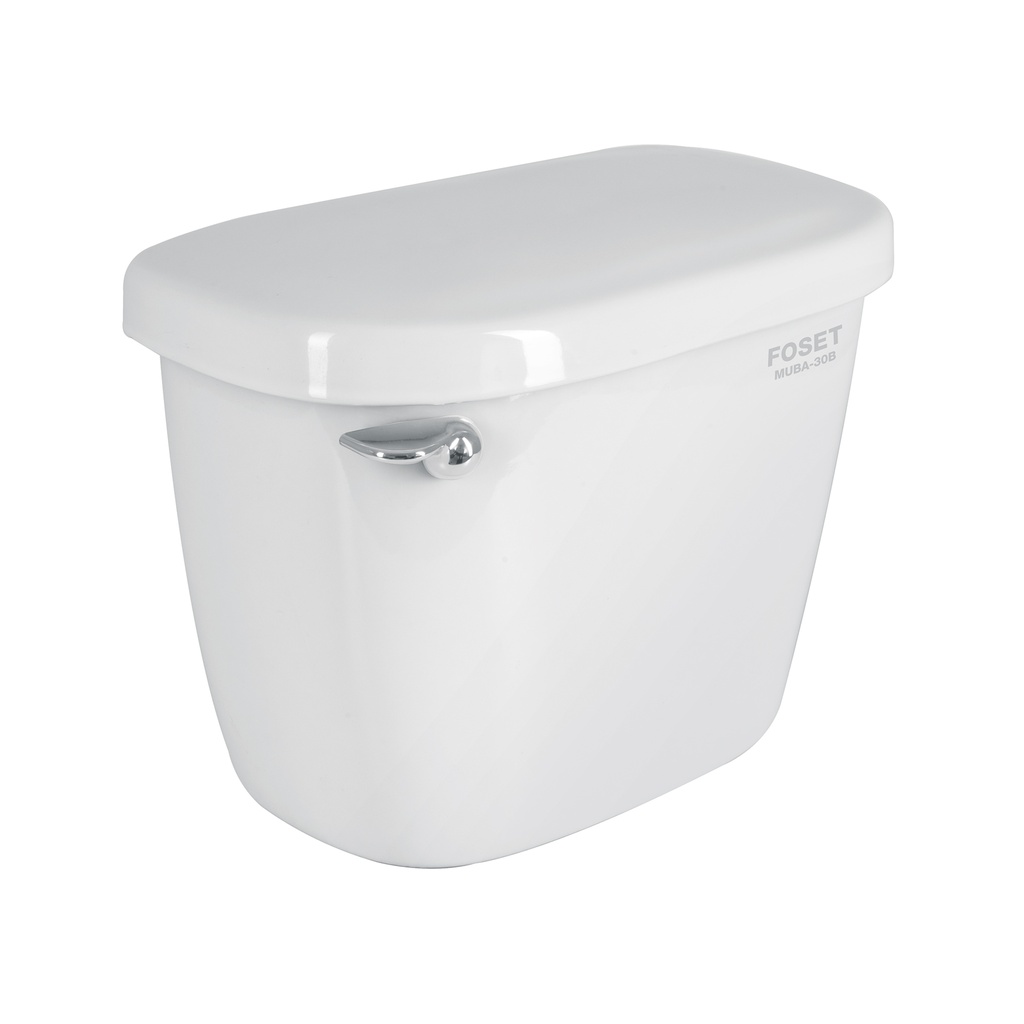 Tanque bajo de porcelana con accesorios, blanco, FOSET