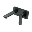 Monomando a pared para lavabo, negro, FOSET RIVIERA