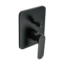 Monomando para regadera con desviador, negro, FOSET RIVIERA