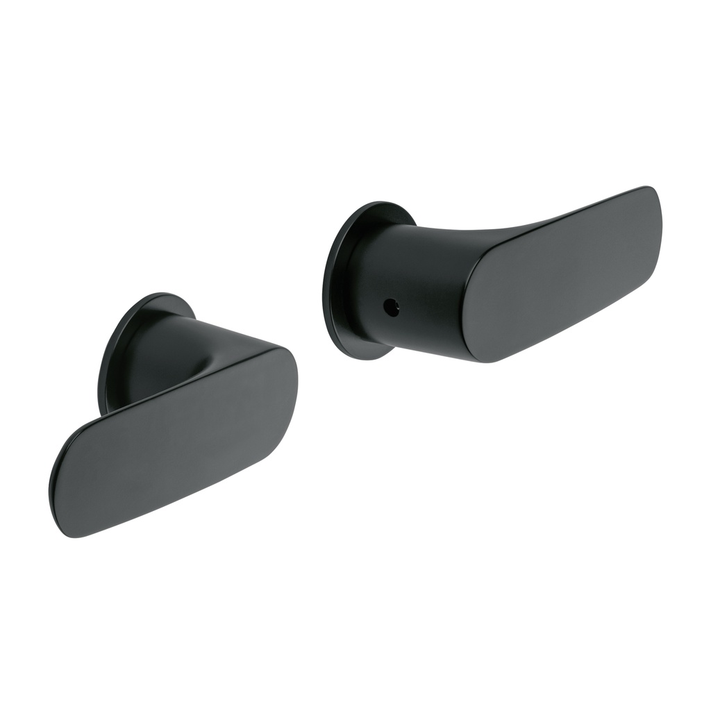 Juego manerales palanca para regadera, negro, FOSET RIVIERA