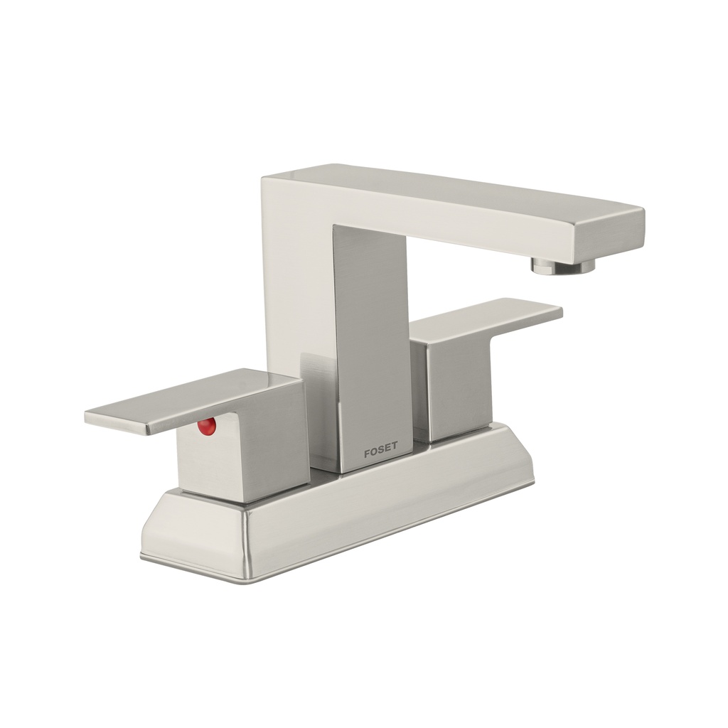 Mezcladora para lavabo 4', satín, FOSET KUBO