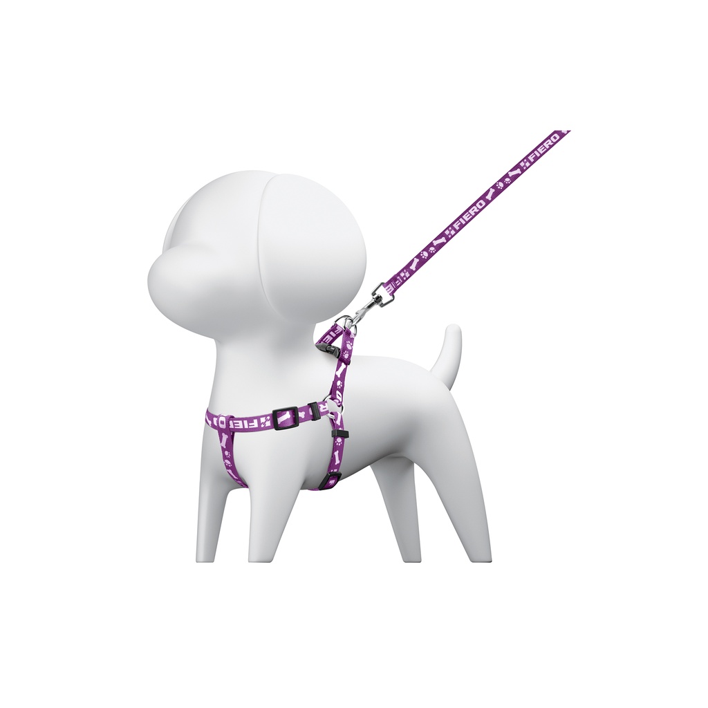 Correa con pechera para perro, 1 cm ancho, FIERO