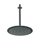 Regadera plato redondo 12' con brazo, negro, FOSET RIVIERA
