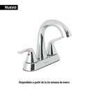 Mezcladora lavabo 4' cromo, cuello alto, palanca, FOSET AERO