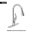 Monomando nariz retráctil para fregadero, cromo, FOSET AERO