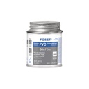 Cemento para PVC, gris, máxima viscosidad, lata 90ml, FOSET