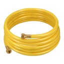 Manguera para gas, PVC amarilla, 3/8'flare, 4 m, FOSET